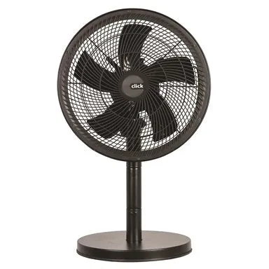 Click 30cm 5 Blades Matte Black Drum Table Fan / FT-30MD / 3 Speed Settings