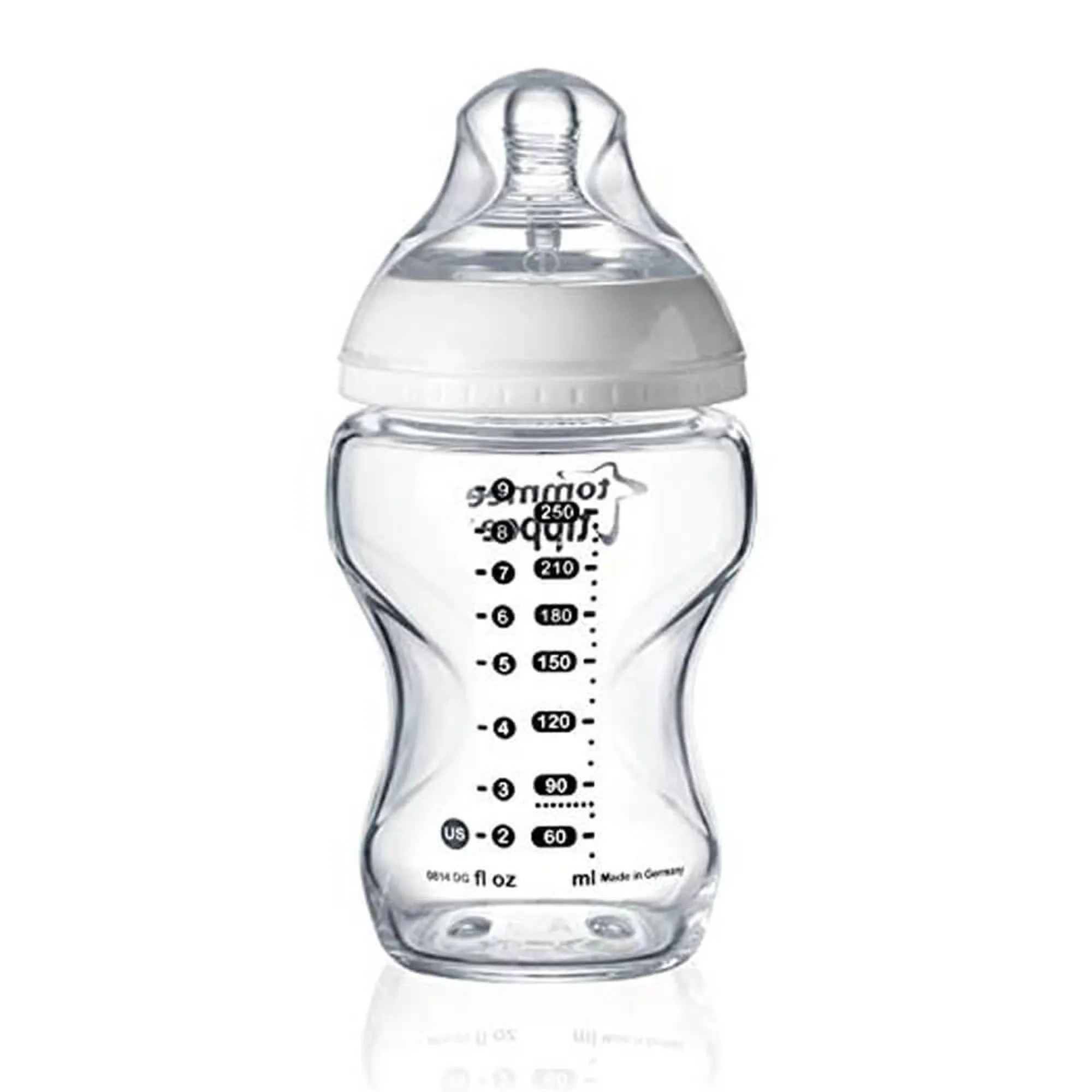 Closer to Nature Glass Bottle with Medium Flow Teat VARIOUS SIZES