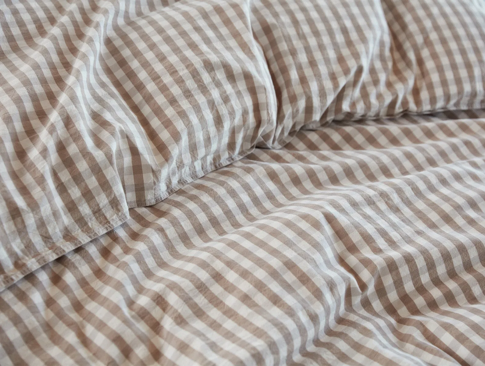 Coastal Gingham Organic Duvet Cover