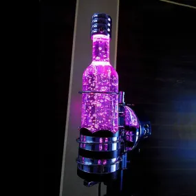 Contemporary Crystal Wall Lamp with Bottle Shape in Multi Color Light – Ideal for Bars and Cafes