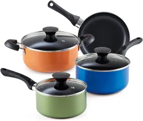 Cook N Home 7-Piece Nonstick Cookware Starter Set, Multicolor