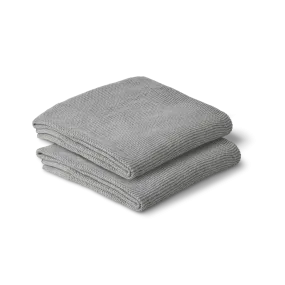 Cotton Classic Knit Baby Blanket | Dove Grey