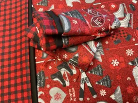 Cozy Up Flannel - Pillowcase Kit - Winter Sports - Includes Pattern