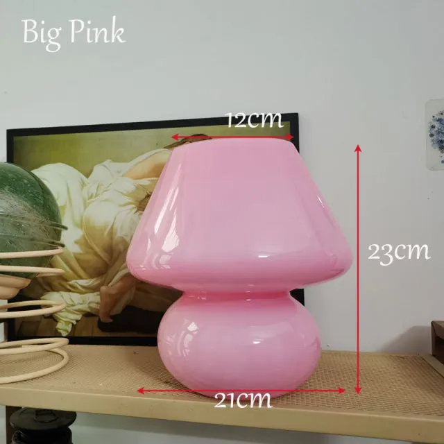 Creative Mushroom Glass Mushroom Table Lamp