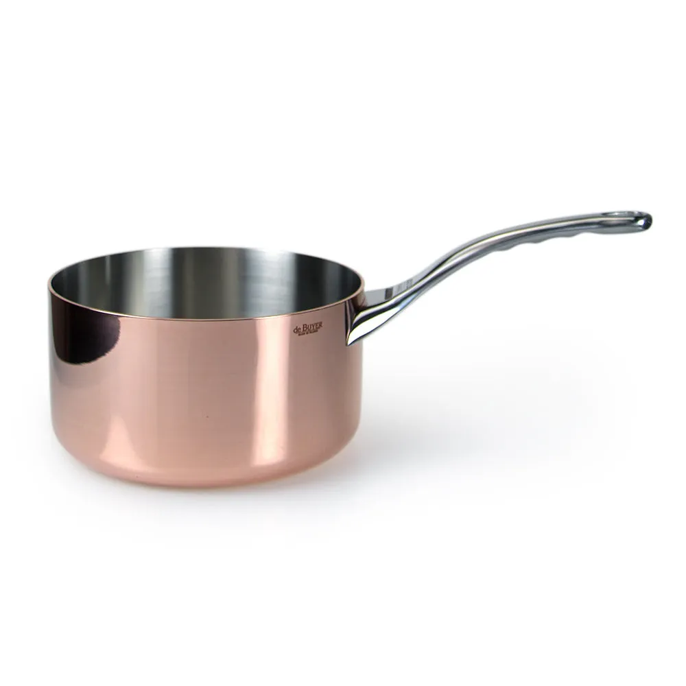 De Buyer Copper Saucepan With Stainless Steel Handle