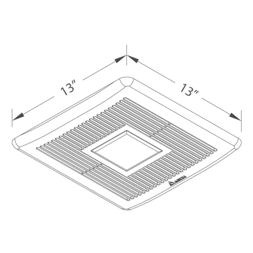 Delta BreezSlim Adjustable 50-80-110 CFM Bathroom Exhaust Fan With Dimmable LED Light