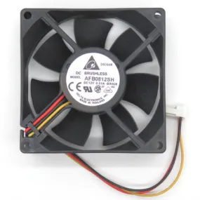 Delta Electronics 12V DC 0.51A 4000RPM 80mm x 80mm x 25mm 3-Pin Fan AFB0812SH