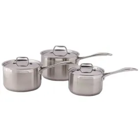 Dexam Supreme Stainless Steel 3 Piece Saucepan Set 16cm, 18cm, 20cm