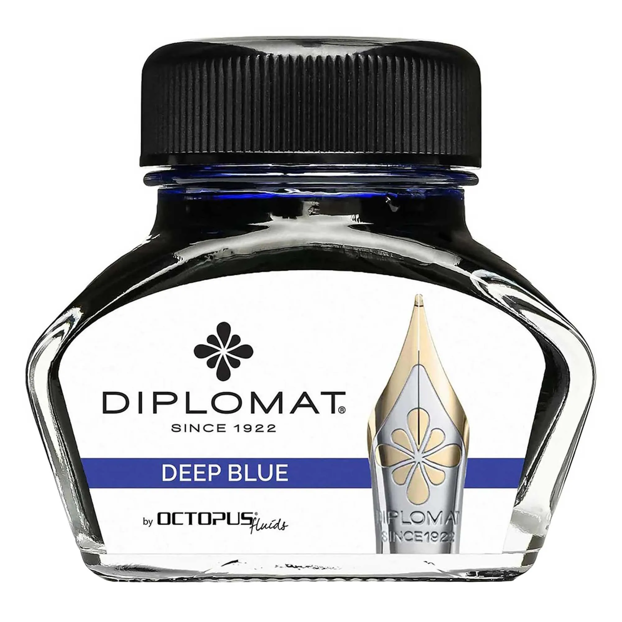 Diplomat Ink Bottle - Octopus Smooth for Fountain Pen, Deep Blue, 30ml | D41001043