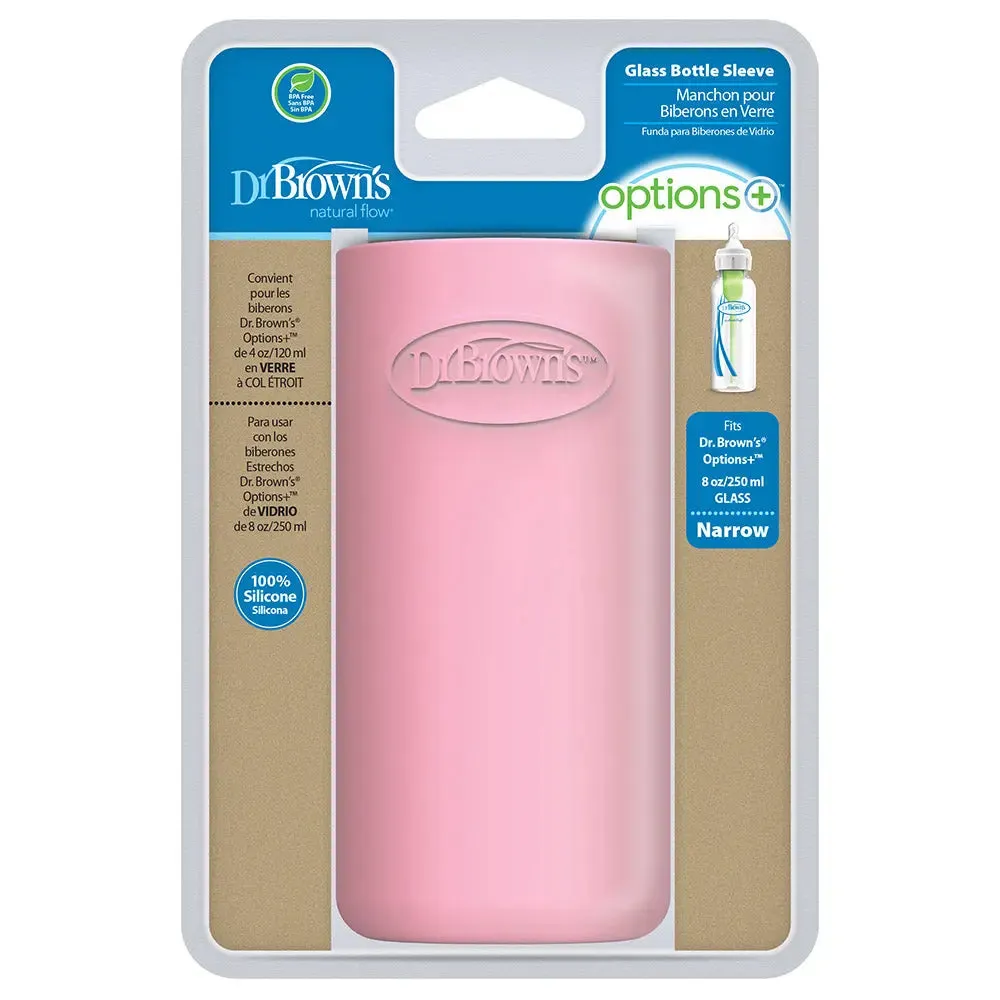 Dr. Browns 8 oz/250 ml Narrow Glass Bottle Sleeve (Pink)