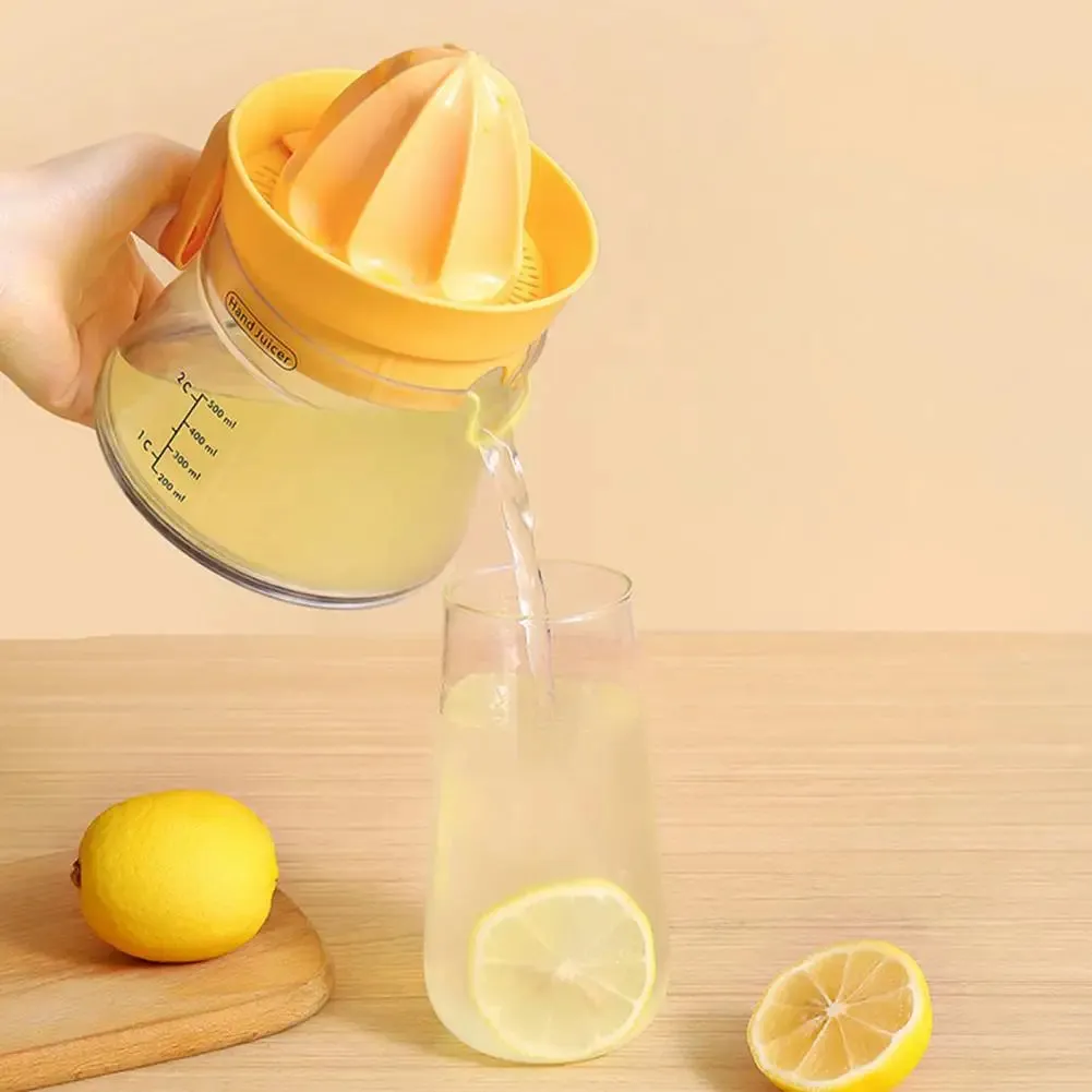 Dual Press Hand Powered Effortless Lemon Fruit Juicer