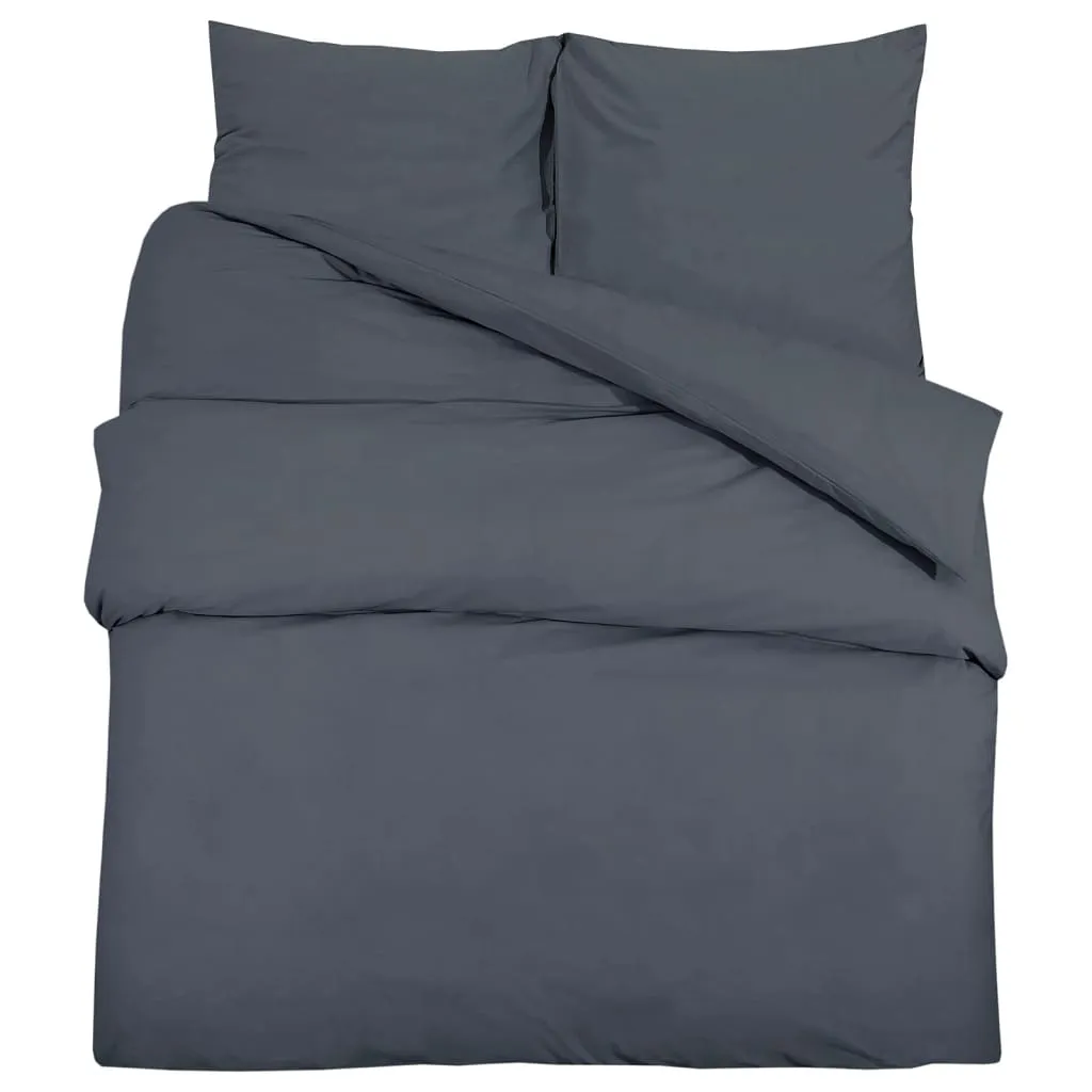 Duvet Cover Set Anthracite 135x200 cm Light-weight Microfiber