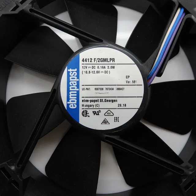 EBM-Papst 12VDC 0.16A 2W 119x25mm 4-Pin Axial Fan 4412F/2GMLPR