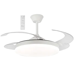 FCF092 WHITE RETRACTABLE FAN (CCT) BRIGHT STAR LIGHTING