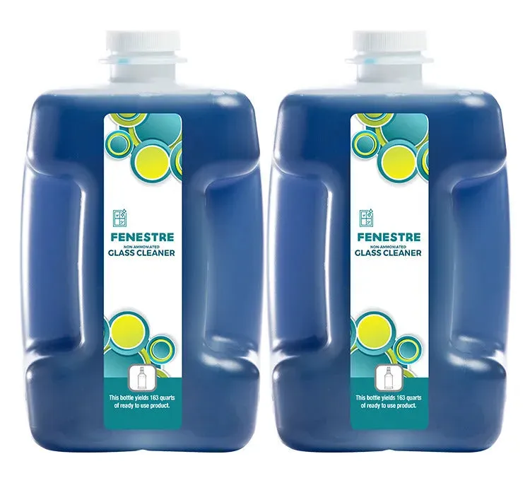 Fenestre Concentrate Non-Ammoniated Glass Cleaner 1:64 for PRO FLO Dispensing System - 80 oz (Case of 2)