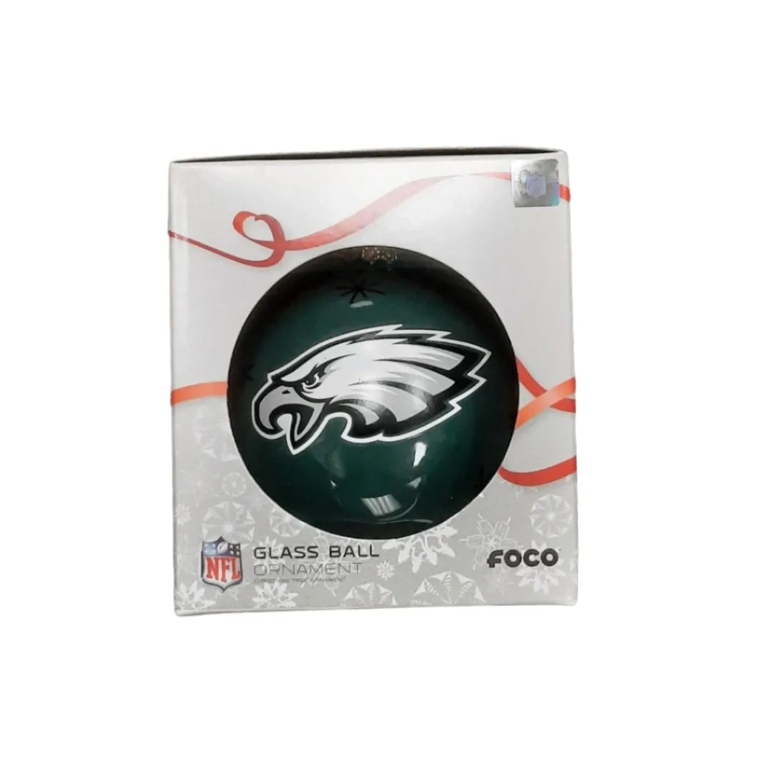 FOCO NFL Philadelphia Eagles Glass Ball Ornament