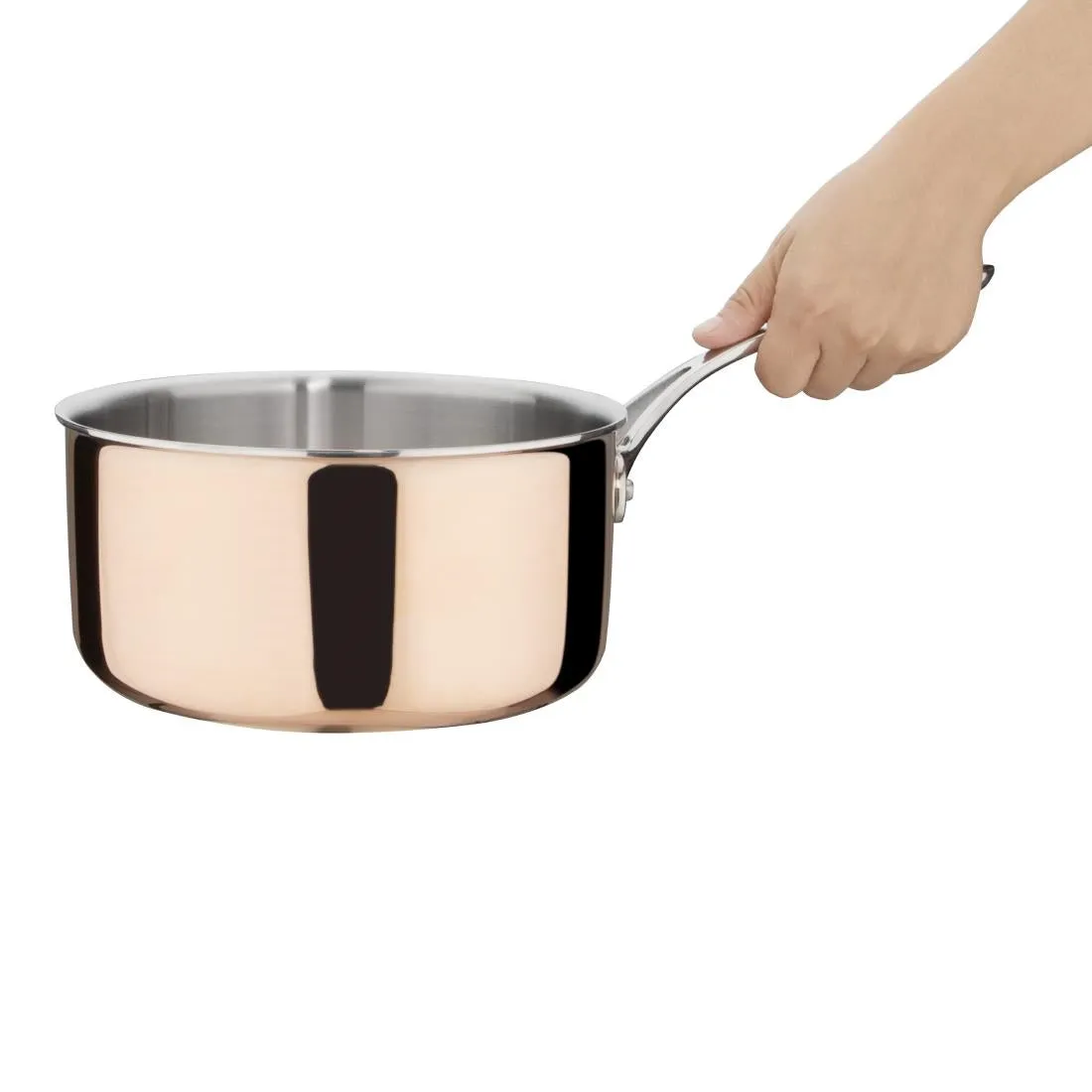 FS667 Vogue Induction Tri-Wall Copper Saucepan - 200x100mm