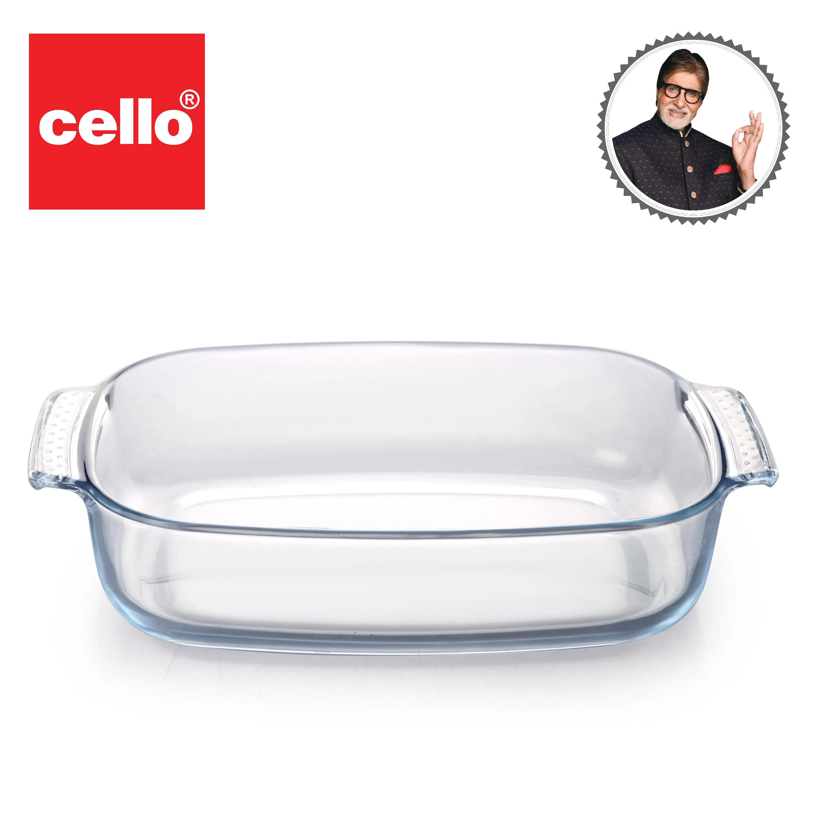 Giacinta Rectangle Glass Baking Dish, 2700ml