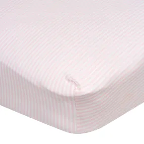 Girls Stripes Fitted Crib Sheet