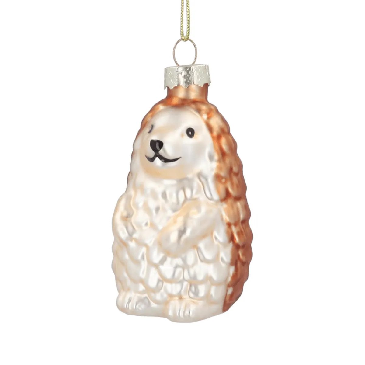 Glass Hedgehog Christmas Tree Decoration