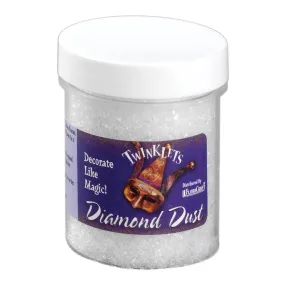 Glitters Diamond Dust Plastic Jar White