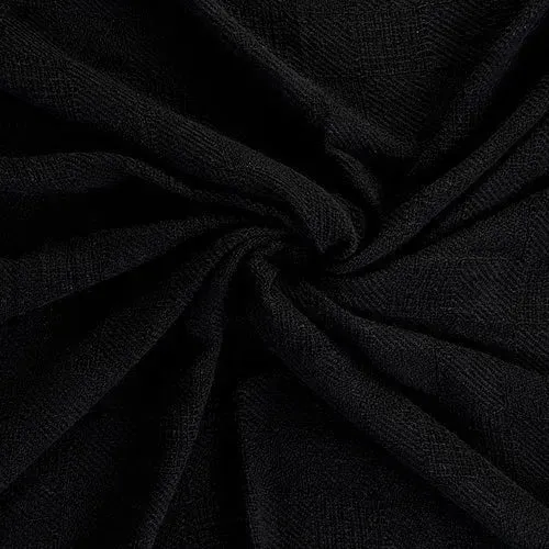 Heather 80264JEB Jet Black Throw Blanket