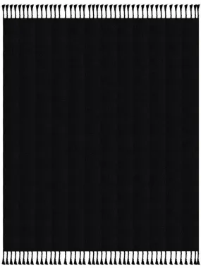 Heather 80264JEB Jet Black Throw Blanket