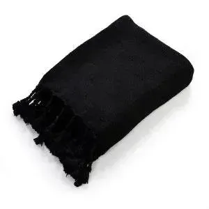 Heather 80264JEB Jet Black Throw Blanket