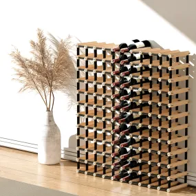 Heavy-Duty 120-Bottle Wine Rack, Solid Pine & Steel - Artiss