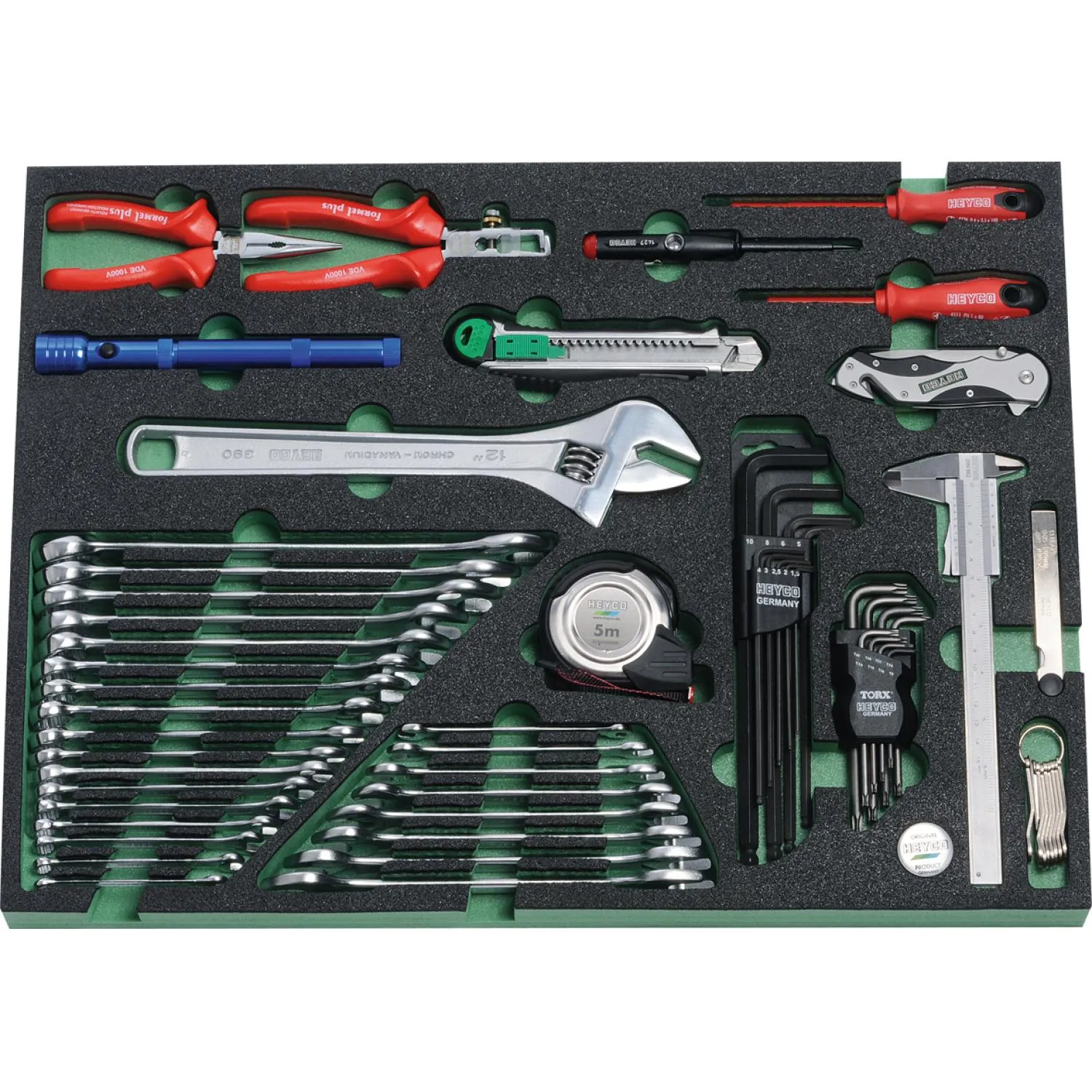 Heyco 01128000300 Tool Assortment in Workshop Trolley, 3 Modules & 190 Tools Pc.