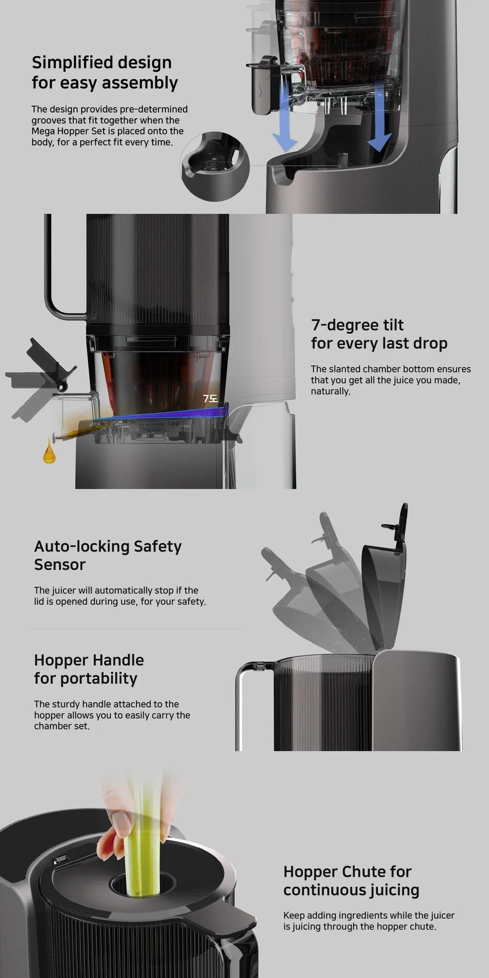 Hh-200Mb Hurom Slow Juicer (Matt Black)