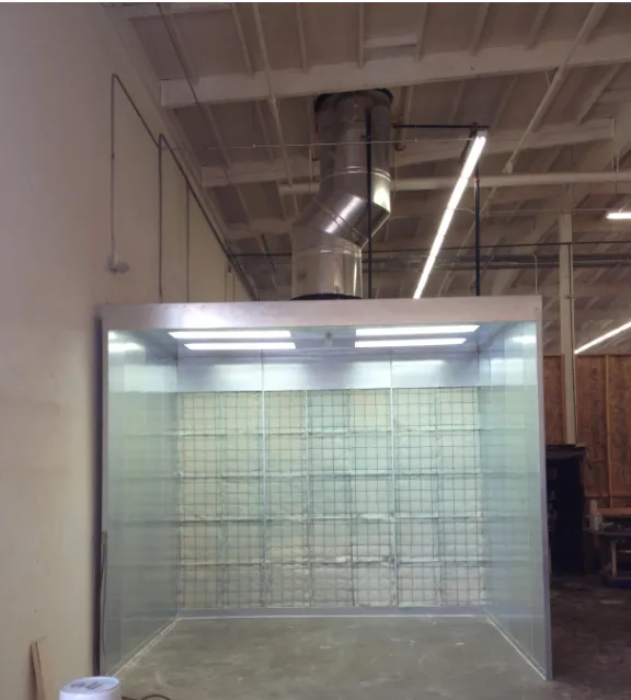 Industrial Open Face Paint Booth 10' Wide x 9' High x 12' Deep I.D. (TF10912 Series)