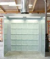 Industrial Open Face Paint Booth 10' Wide x 9' High x 12' Deep I.D. (TF10912 Series)