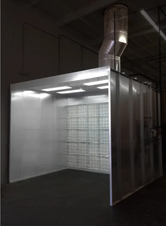 Industrial Open Face Paint Booth 8' Wide x 9' High x 12' Deep I.D. (TF8912 Series)