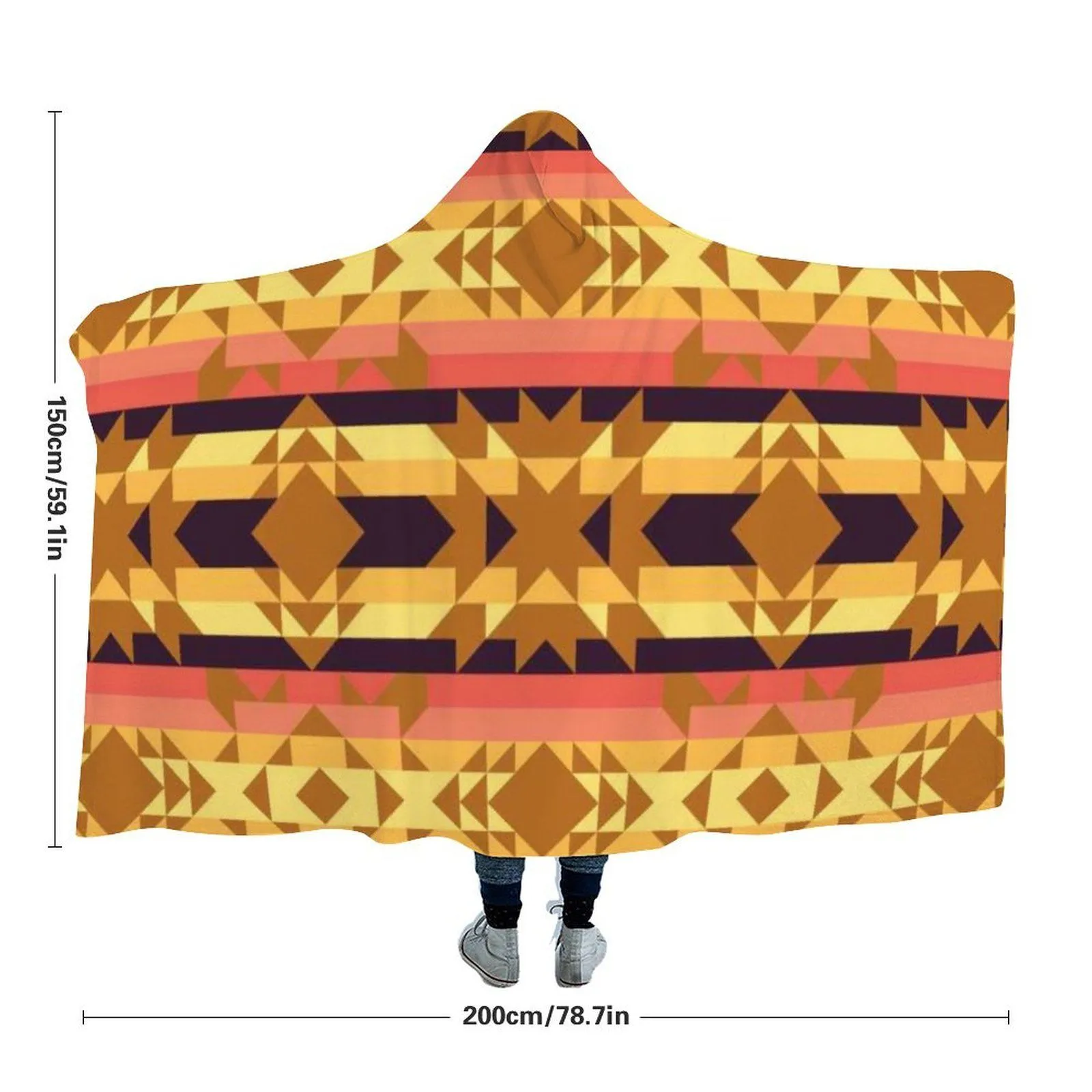 Infinite Sunset Hooded Blanket