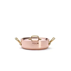 INOCUIVRE SERVICE Copper Round Sauté Pan with Brass Handles