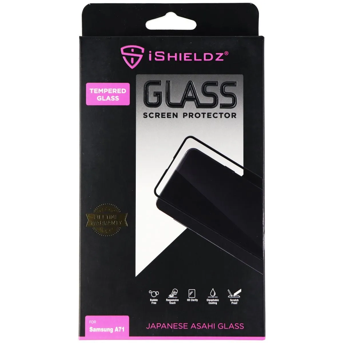 iShieldz Tempered Glass with Applicator for Samsung Galaxy A71 - Clear