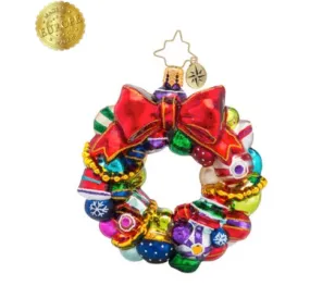 Joyful Wreath Little Gem by Christopher Radko