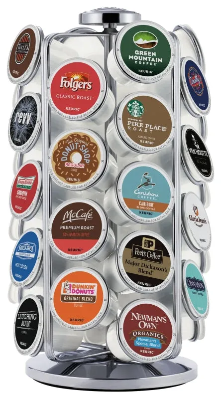 KEURIG K-Cup 121609 Pod Carousel, Metal Shelf, Silver, Chrome :EA: QUANTITY: 1