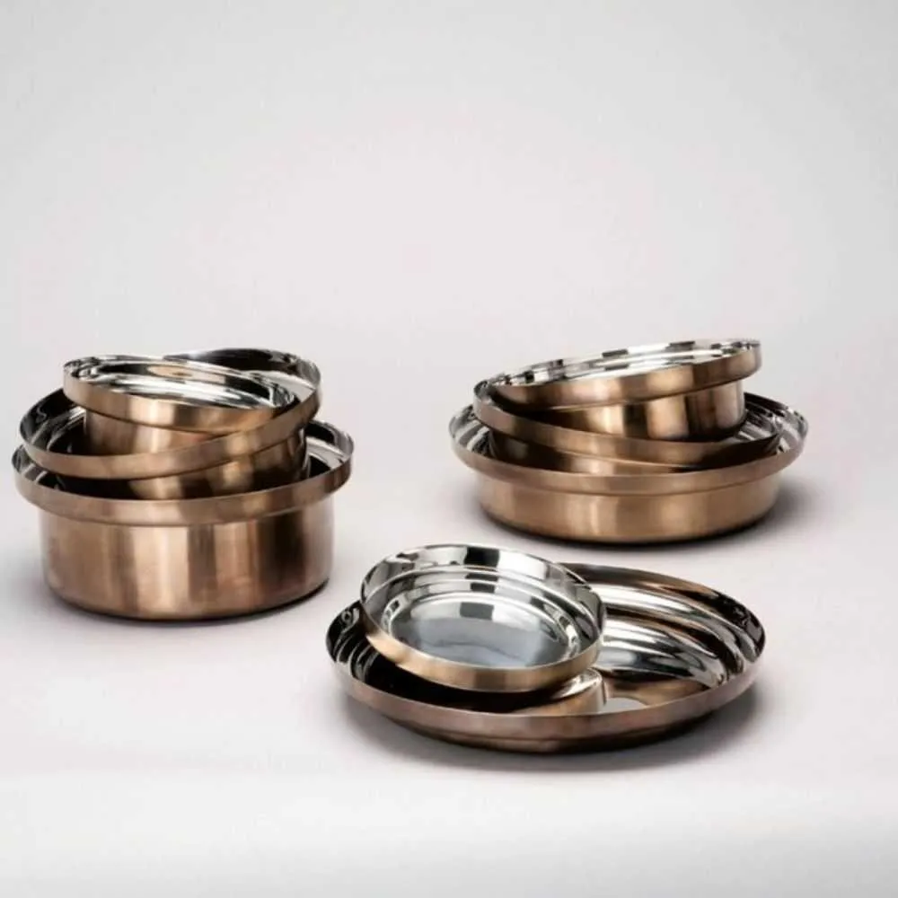 KnIndustrie Foodwear Casserole - bottom in steel - bronze