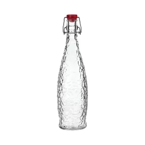 Libbey 13150121 34 oz. Glacier Oil / Vinegar / Water Bottle with Red Wire Bail Lid - Case of 6 Pcs