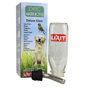 Lixit Glass Water Bottle, 16 oz with Tube