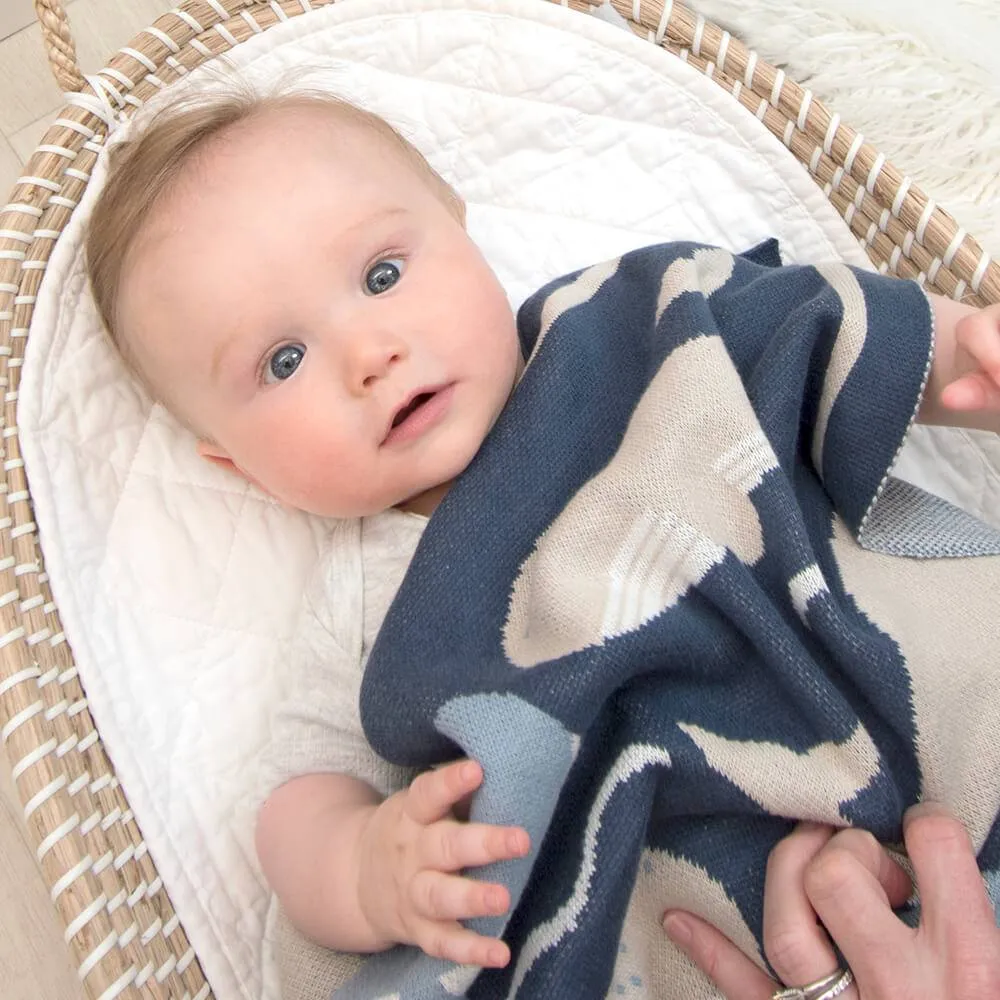 Lolli Living | 100% Cotton Knit Pram Blanket - Oceania