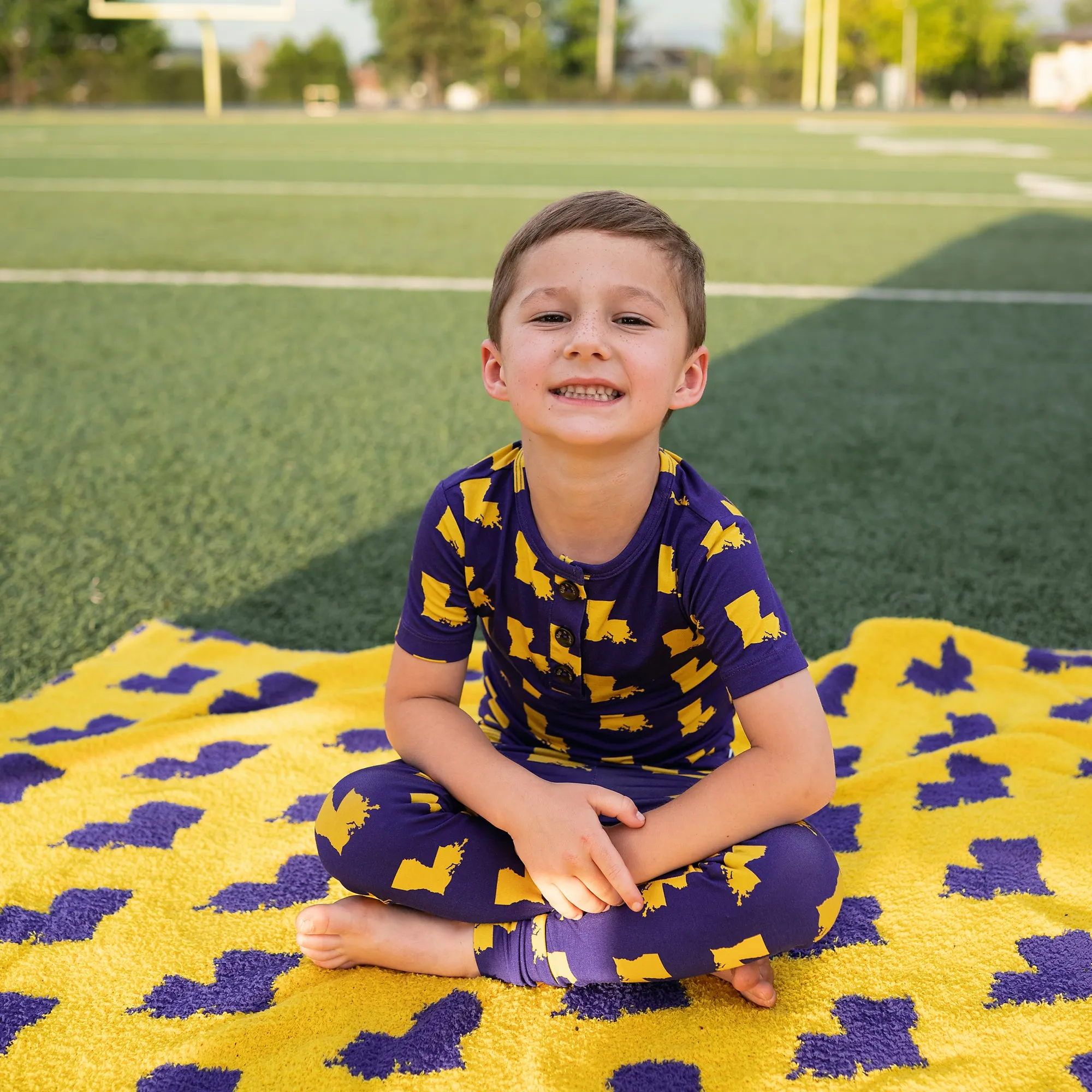 Louisiana Purple & Gold PLUSH BLANKET