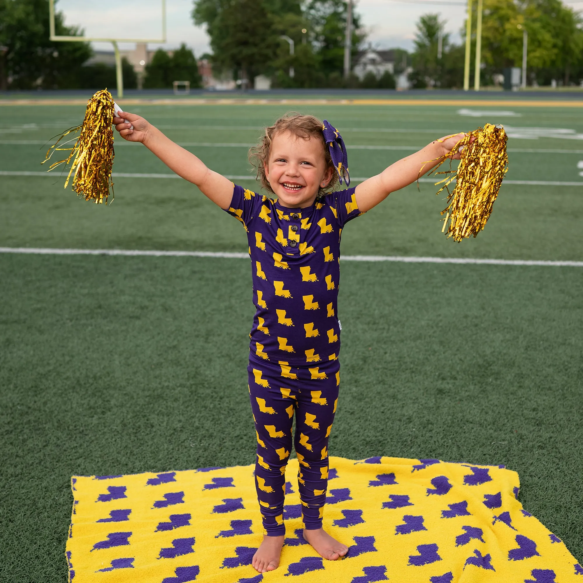 Louisiana Purple & Gold PLUSH BLANKET