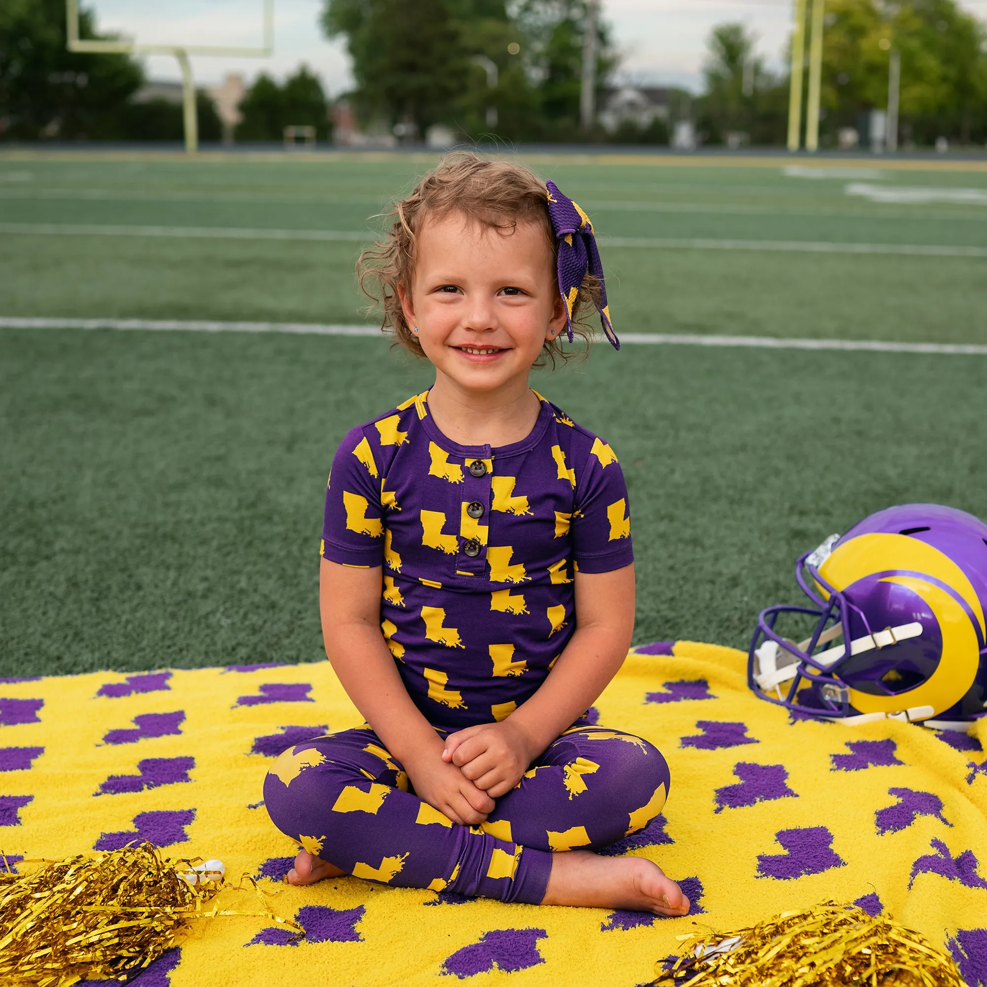 Louisiana Purple & Gold PLUSH BLANKET