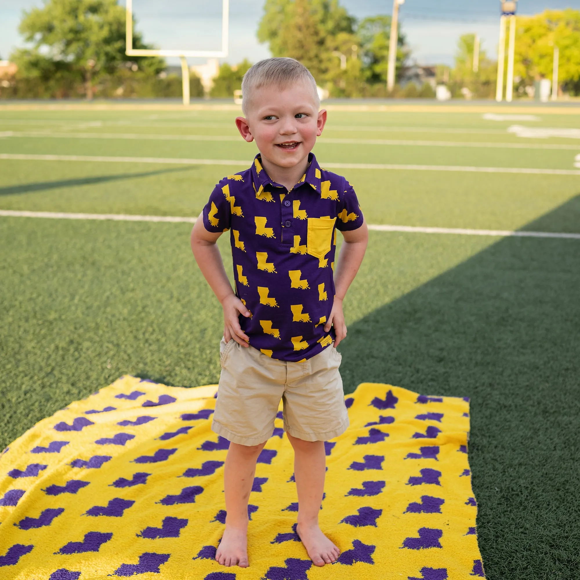 Louisiana Purple & Gold PLUSH BLANKET