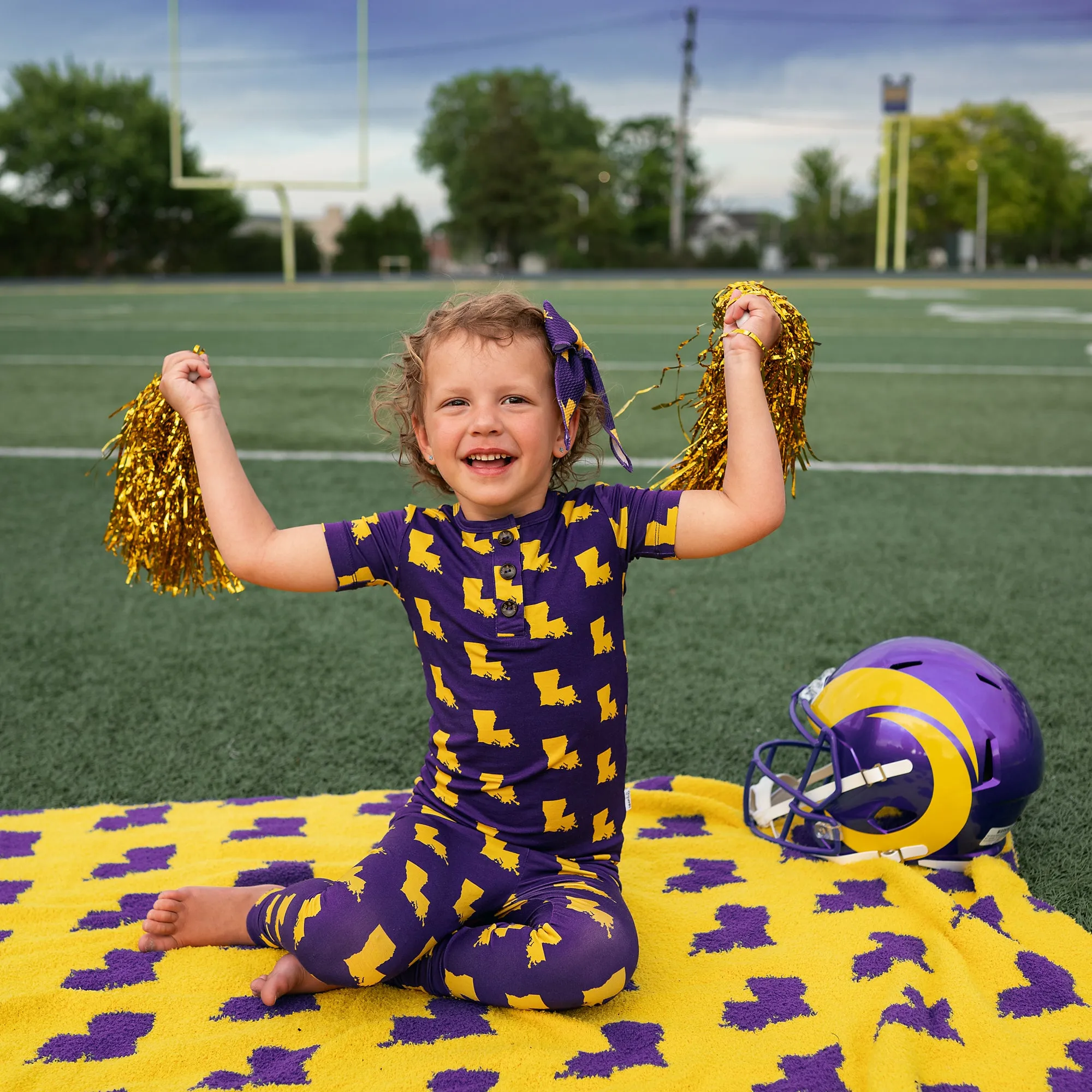 Louisiana Purple & Gold PLUSH BLANKET