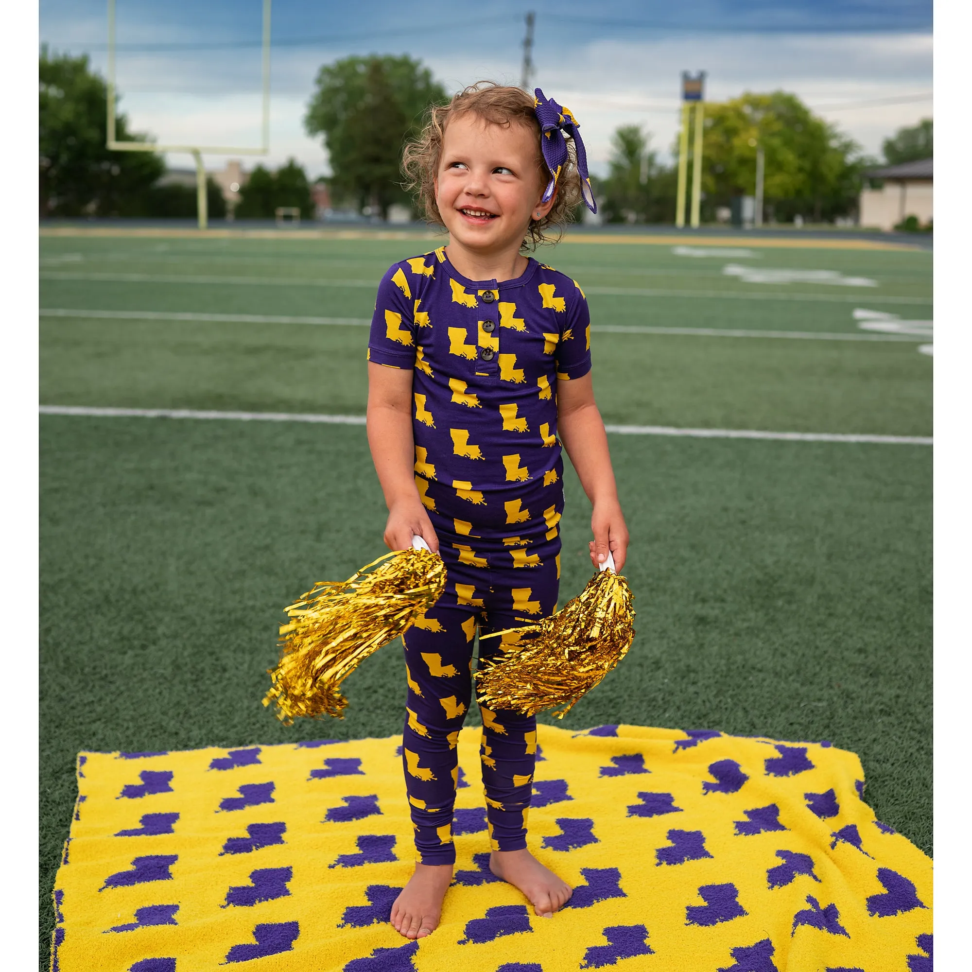 Louisiana Purple & Gold PLUSH BLANKET