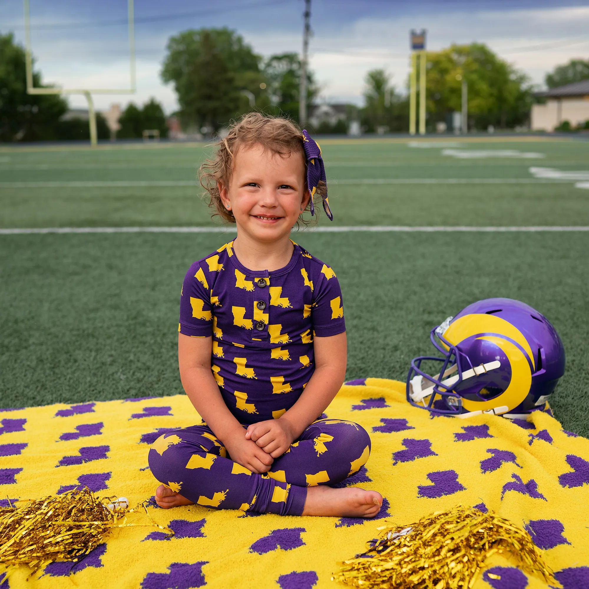 Louisiana Purple & Gold PLUSH BLANKET